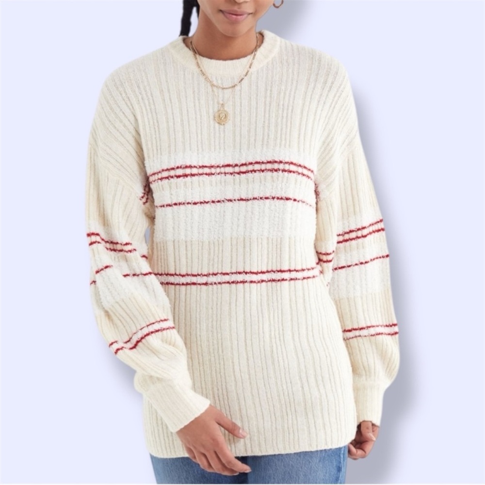UO Snuggle Up Striped Tunic Sweater